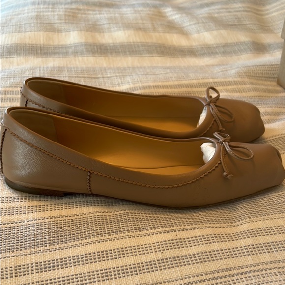 Christian Louboutin Women's Tan Leather Ballet Flats - Picture 4 of 8